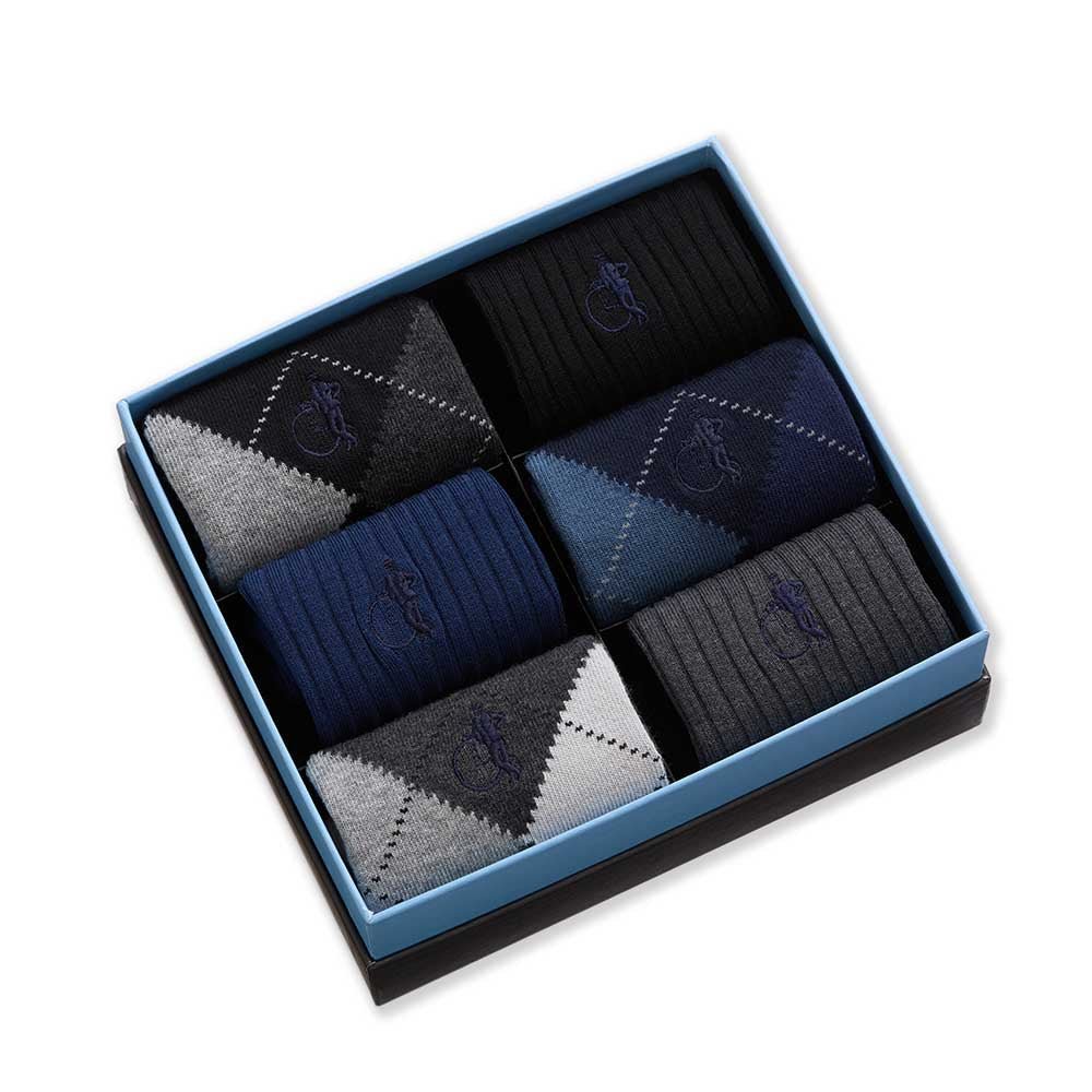 Argyle Style, 6 - Pair Box - London Sock Company
