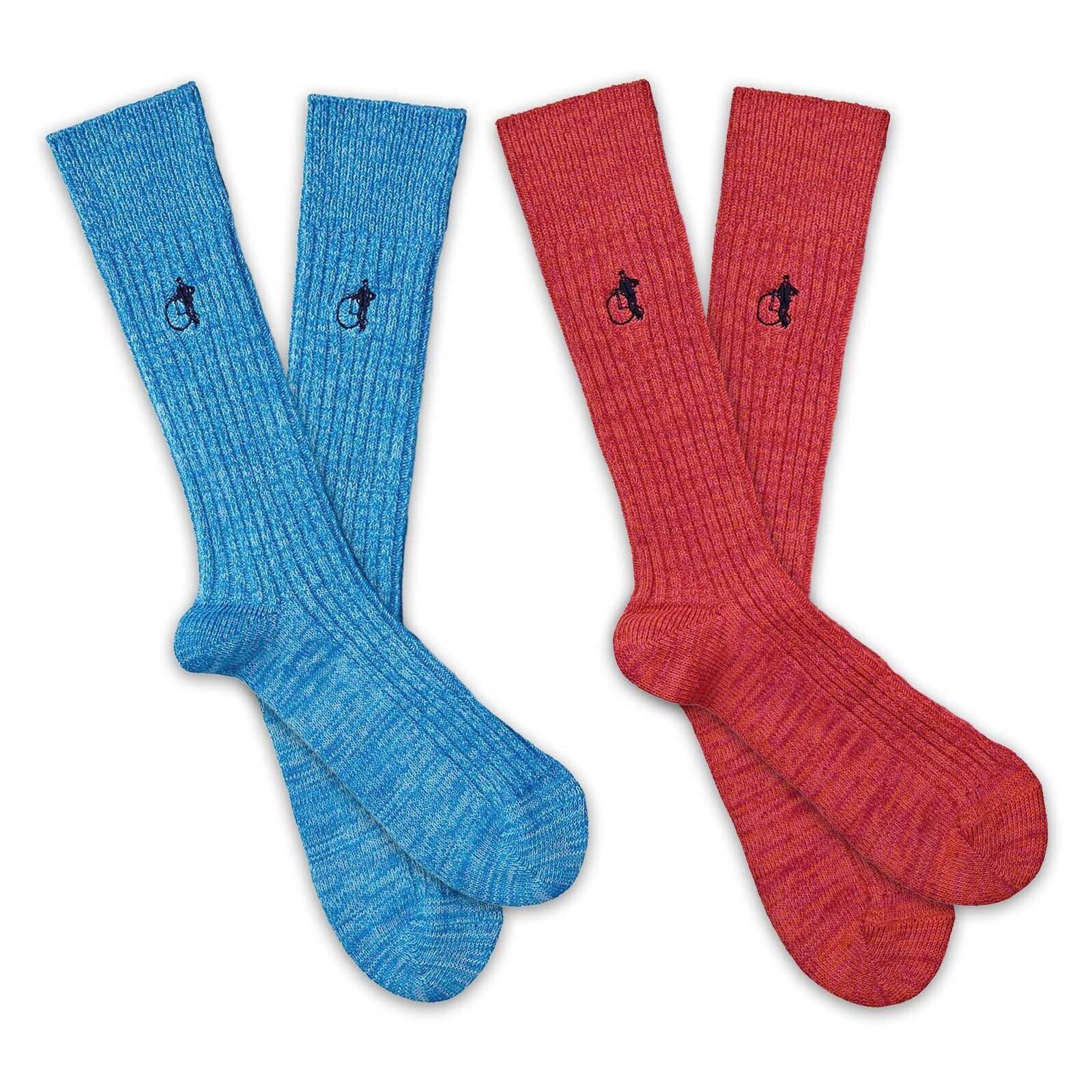 Boot Sock 2 - Pair, Pink & Turquoise - London Sock Company
