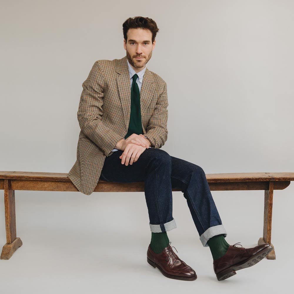 Dash of Class, Olive, 6 - Pair Box - London Sock Company