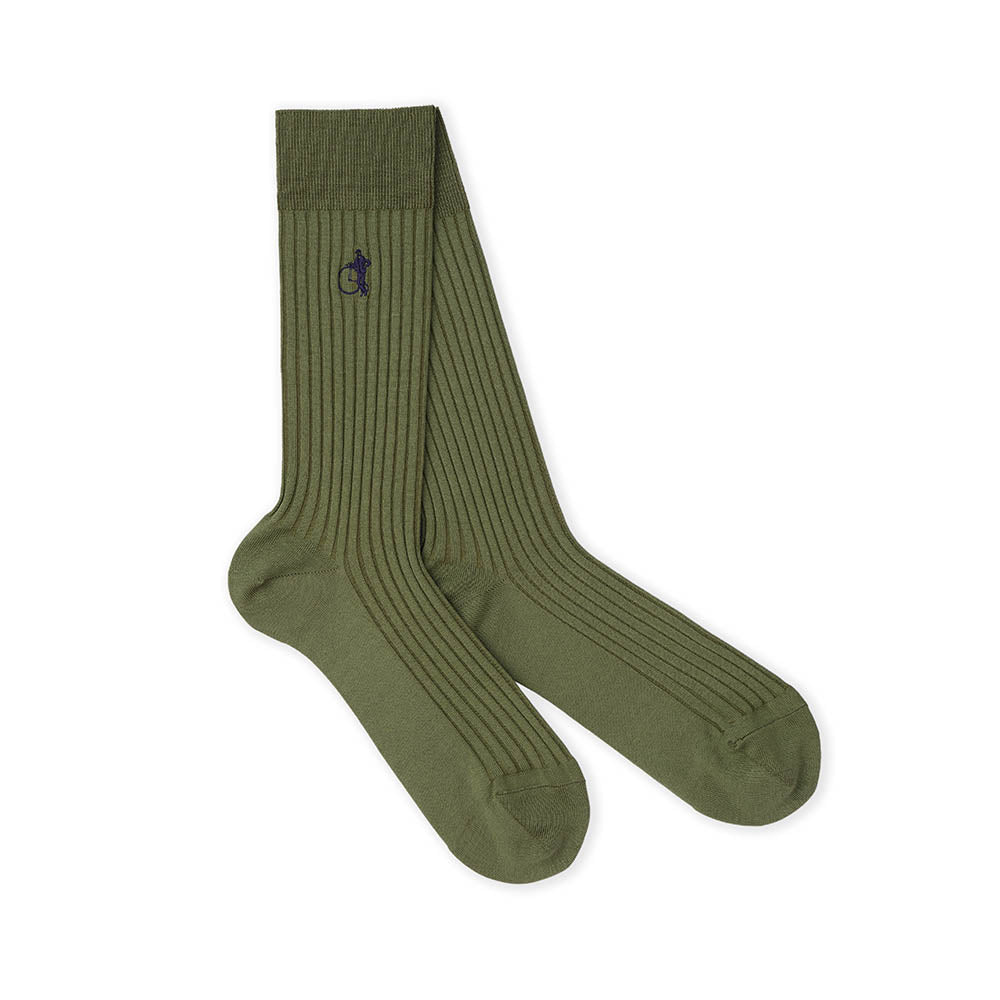 Green Simply Sartorial Socks - London Sock Company