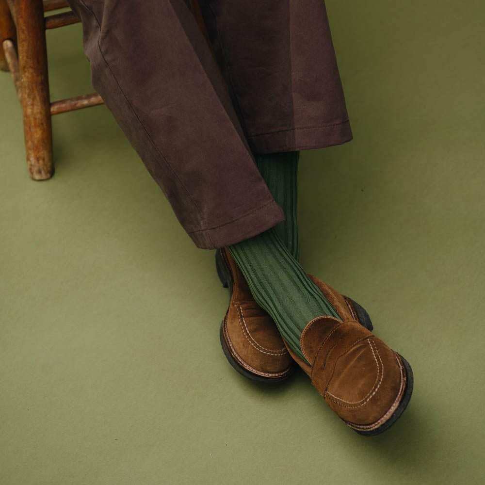 Green Simply Sartorial Socks - London Sock Company
