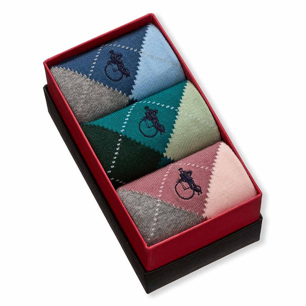 Highland Hues, 3 - Pair Box - London Sock Company