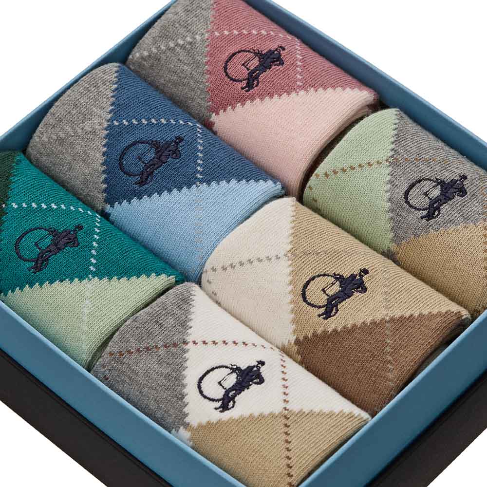 Highland Pastels, 6 - Pair Box - London Sock Company