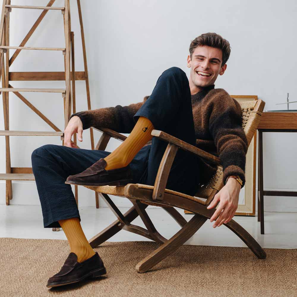 Mustard Simply Sartorial Socks - London Sock Company