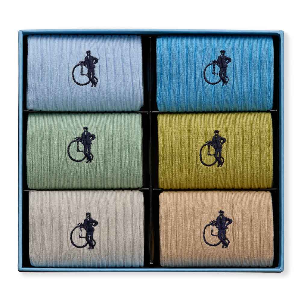 Muted Pastels, 6 - Pair Box - London Sock Company