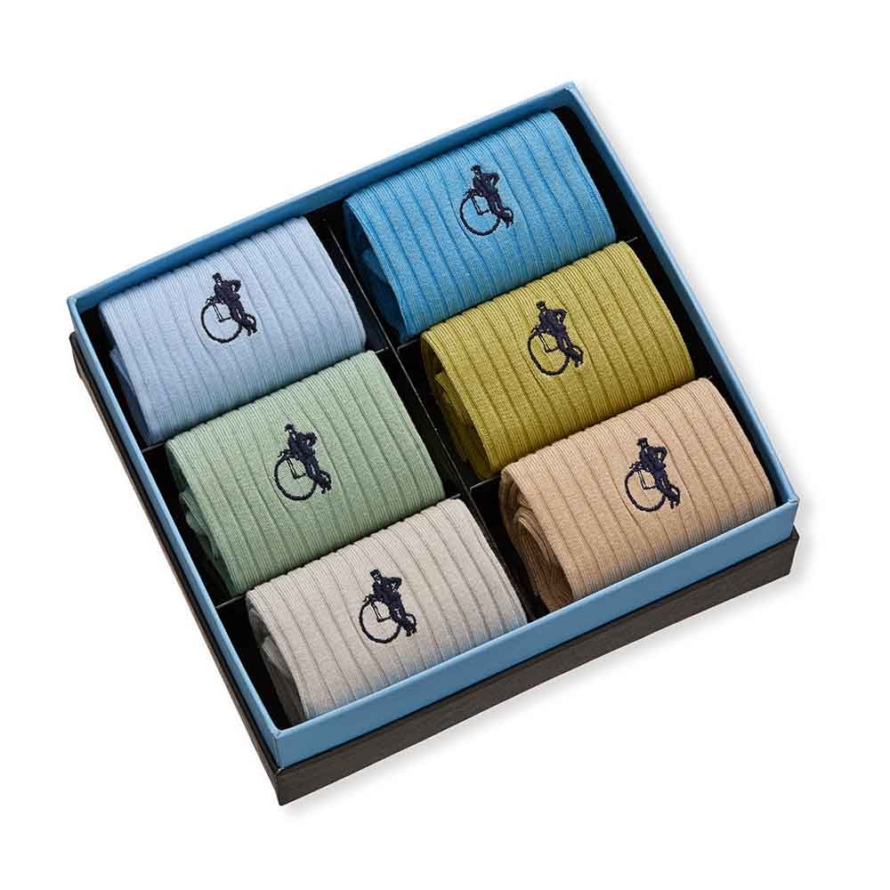 Muted Pastels, 6 - Pair Box - London Sock Company