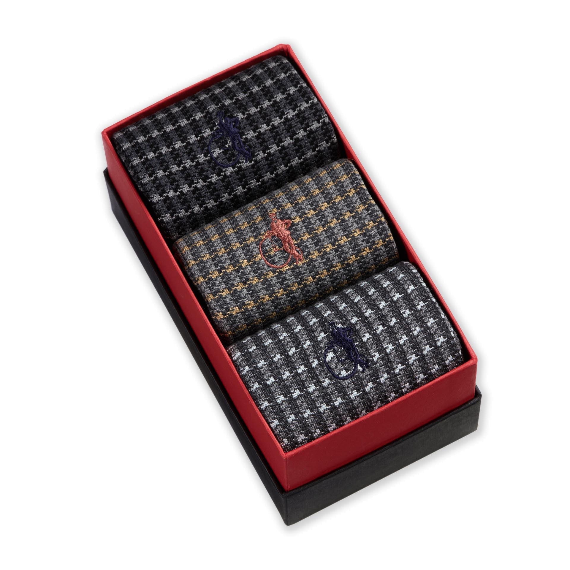 Shaken Greys, 3 - Pair Box - London Sock Company