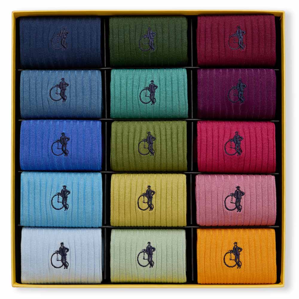 Simply Colourful Collection, 15 - Pair Box - London Sock Company