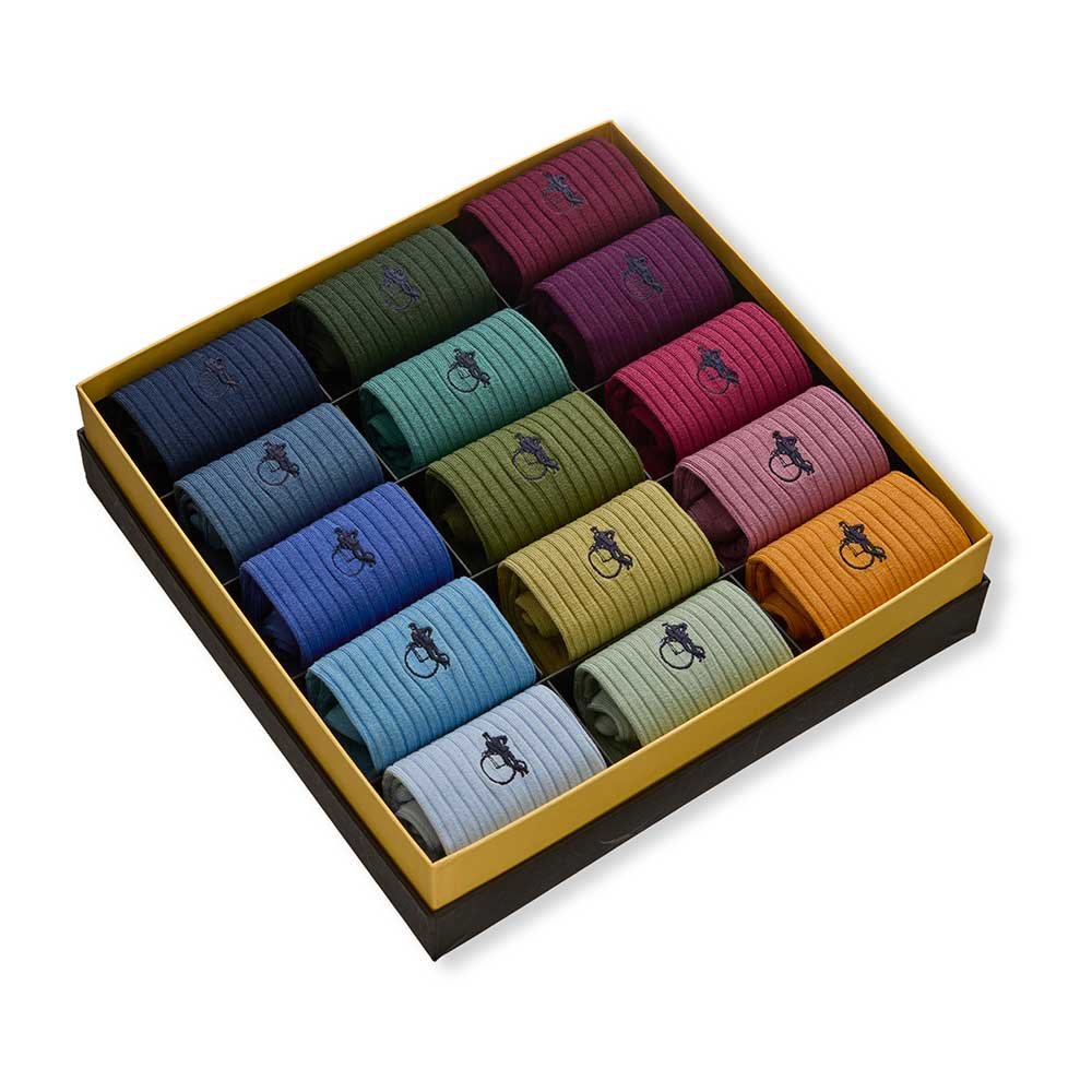 Simply Colourful Collection, 15 - Pair Box - London Sock Company