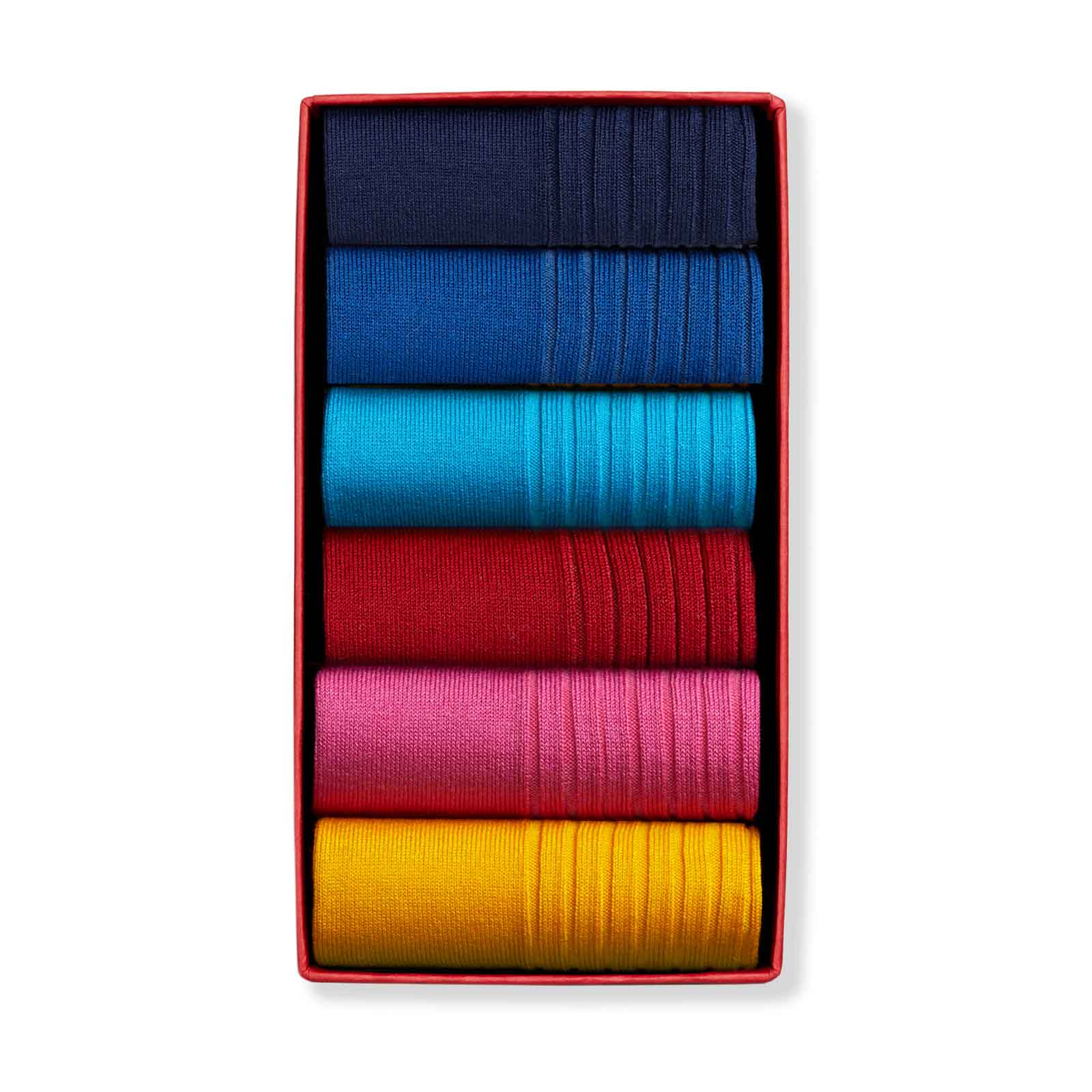 Simply Colourful Trainer, 6 - Pair Box - London Sock Company