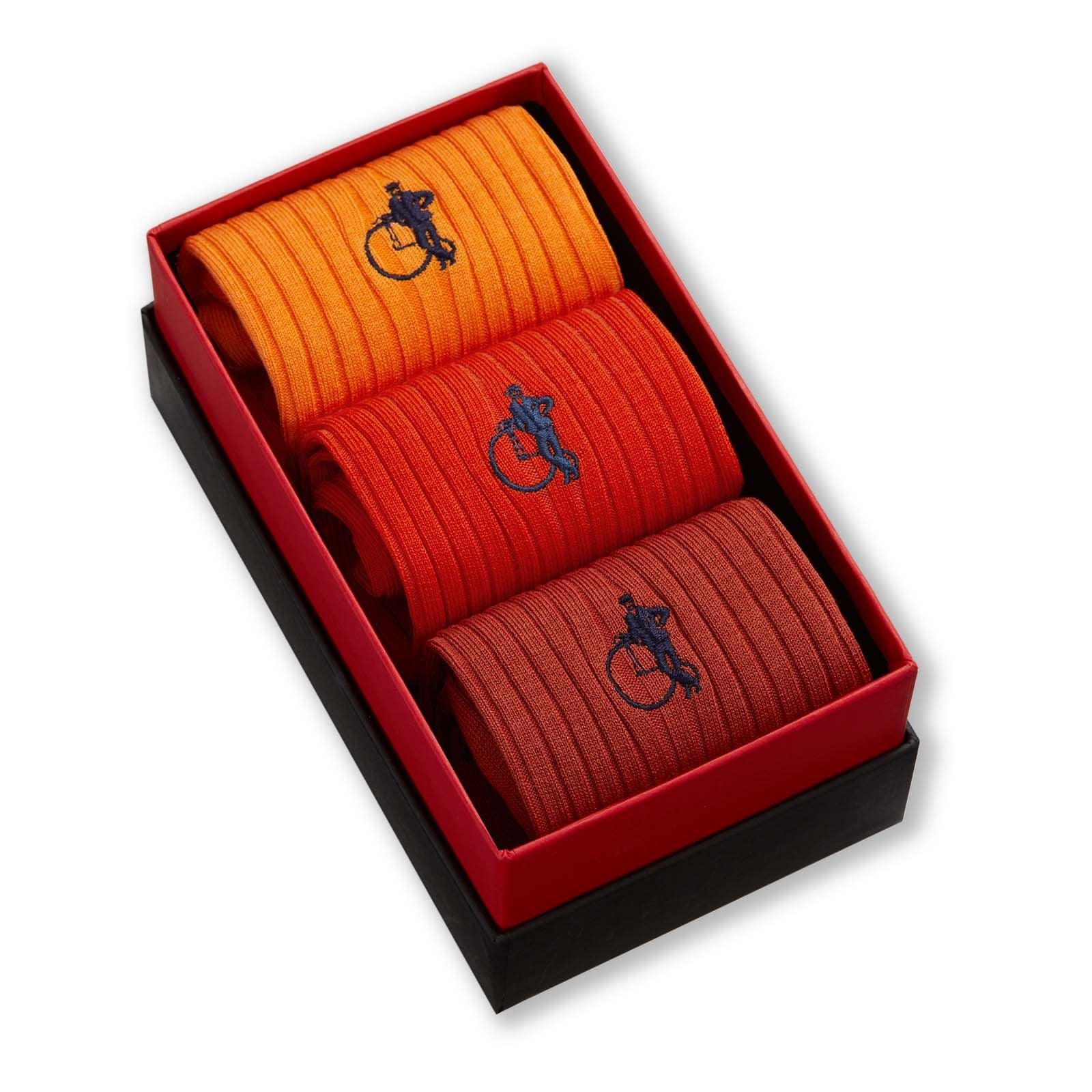 Simply Oranges, 3 - pair box - London Sock Company