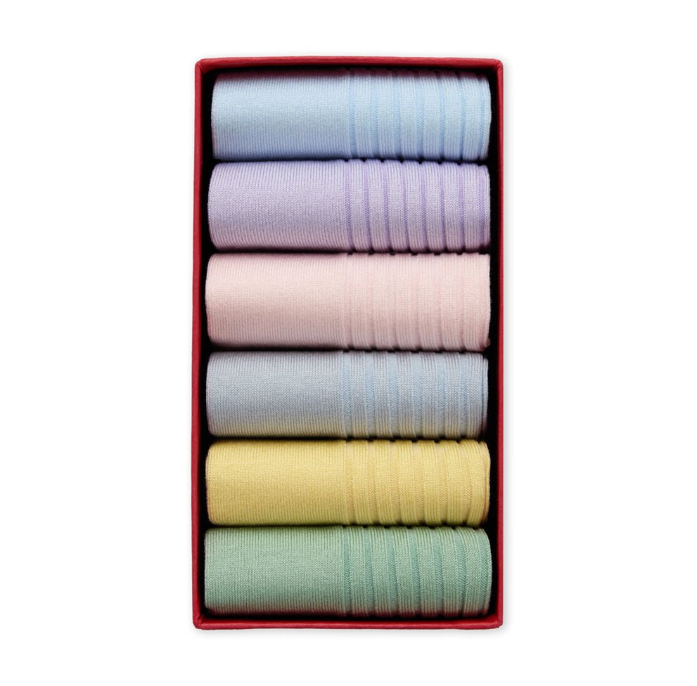 Simply Pastel Trainer, 6 - Pair Box - London Sock Company