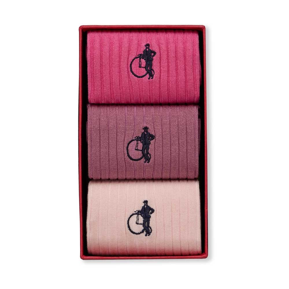 Stone Roses, 3 - Pair Box - London Sock Company