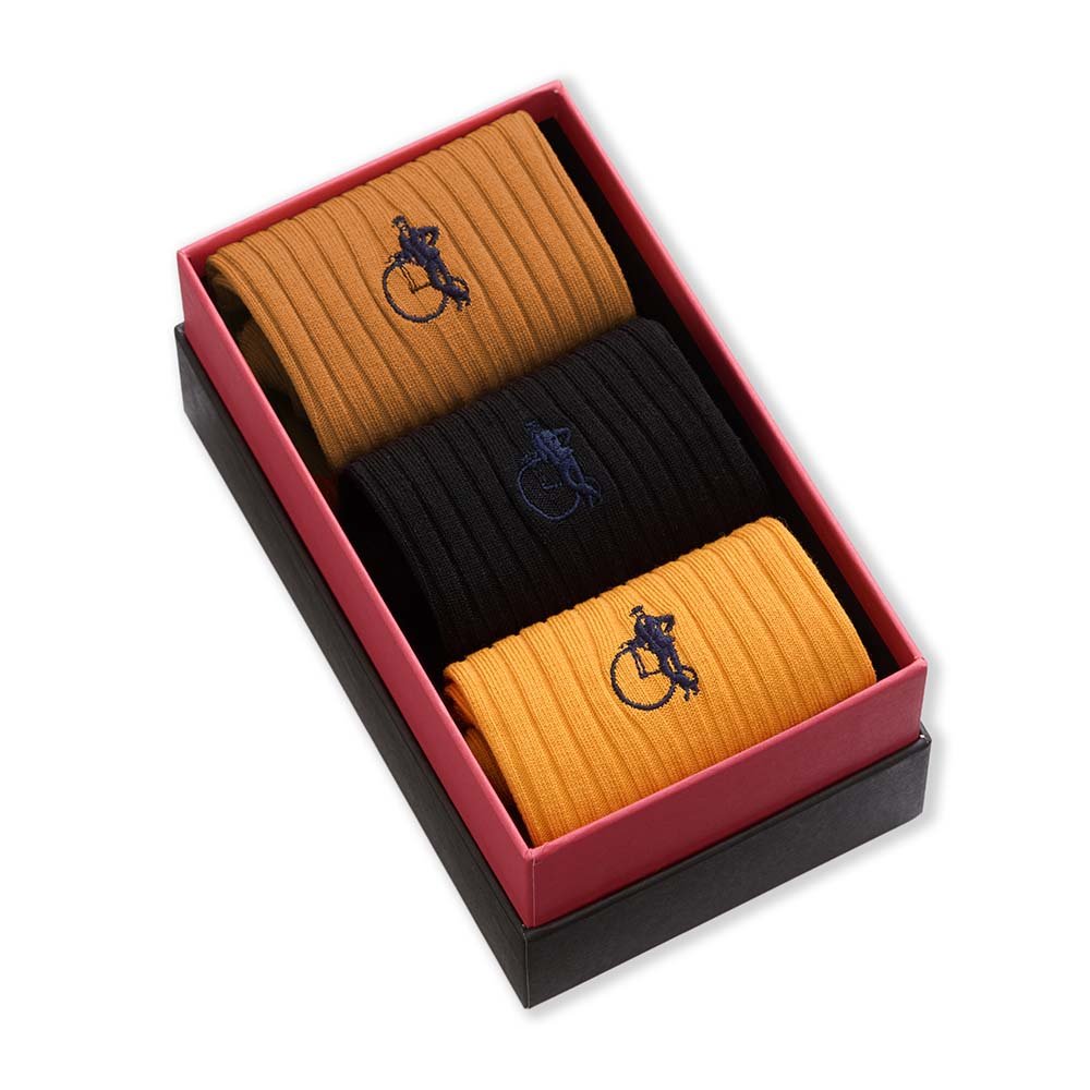 The Mustard, 3 - Pair Box - London Sock Company