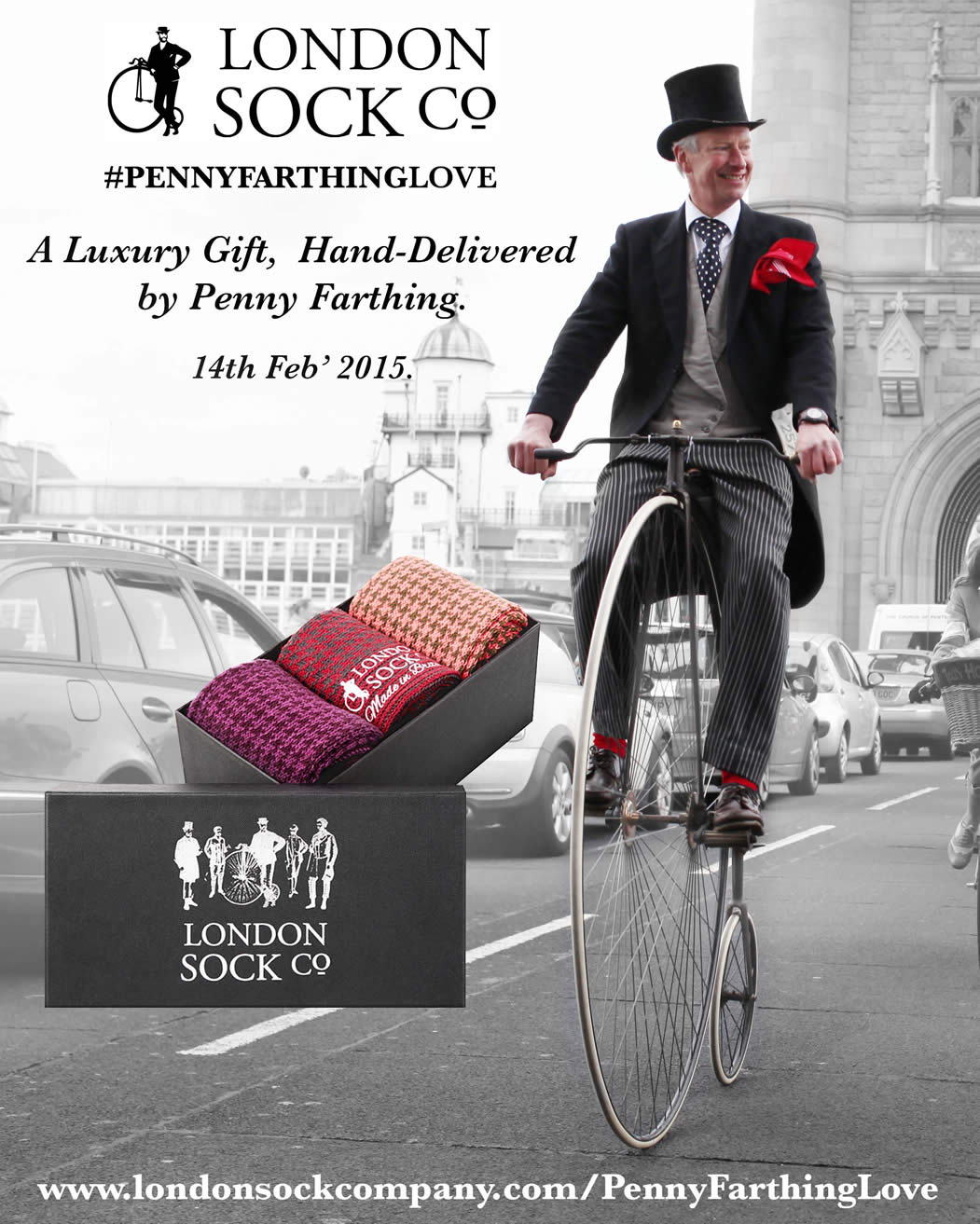 Penny Farthing Love – hand deliveries for Valentines 2015