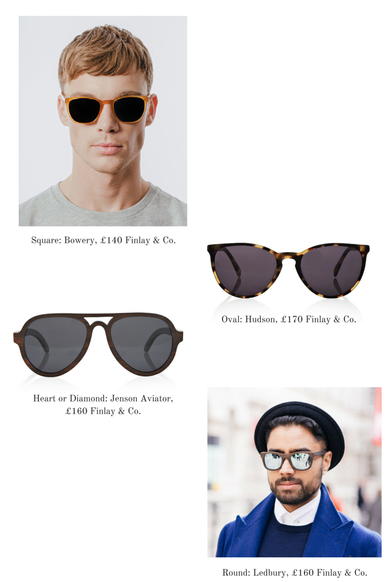 Sunglasses style by face shape, Finlay & Co.
