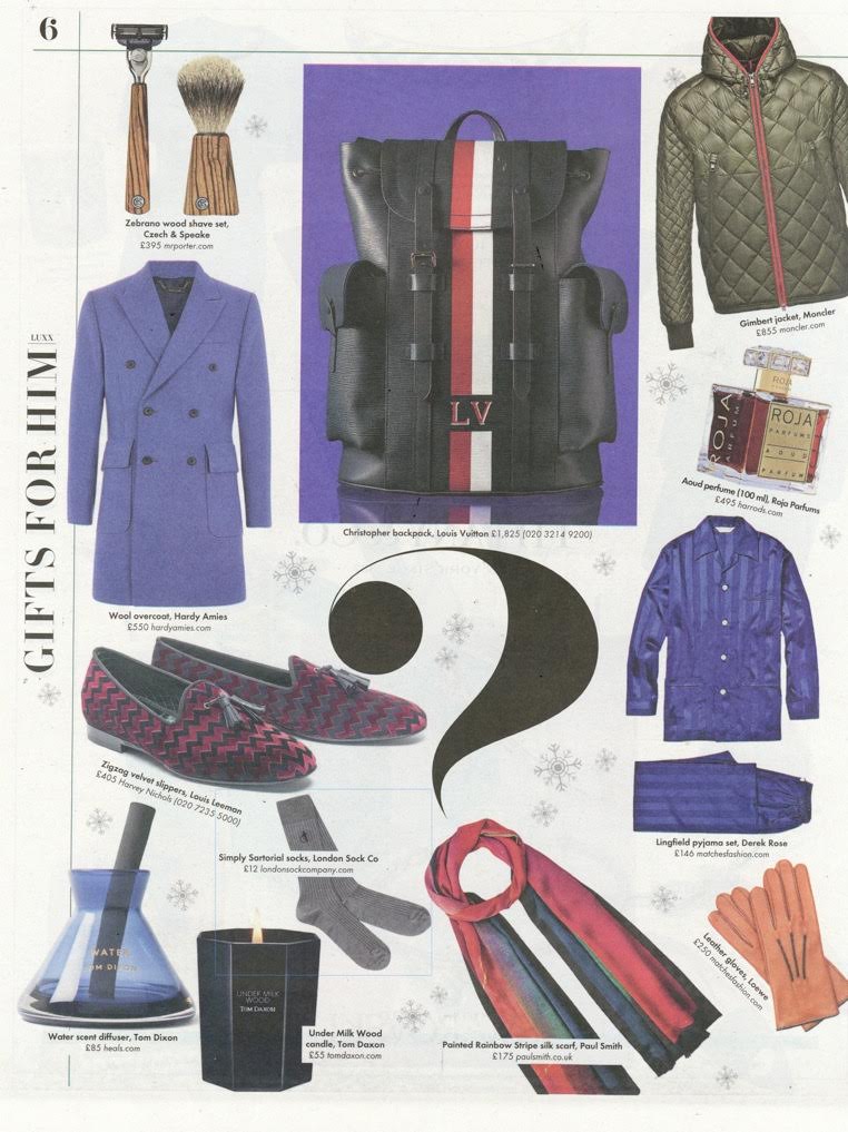 The Times Christmas Gift Guide featuring London Sock Co. luxury men's socks