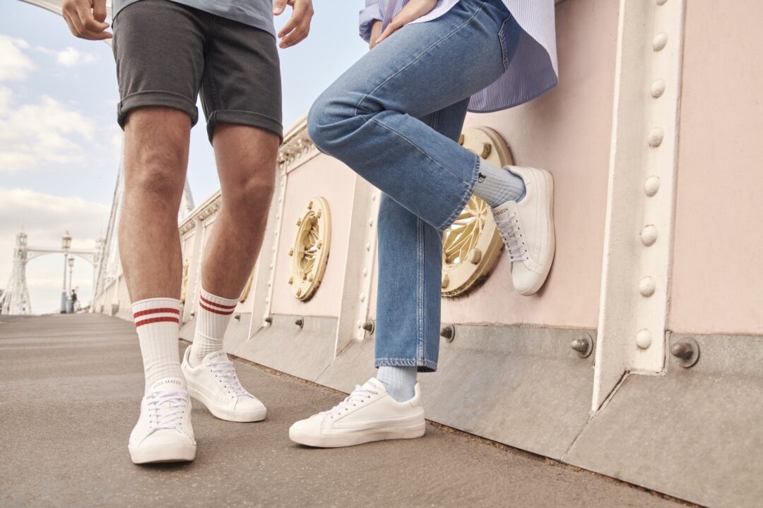 mens white sock trainers