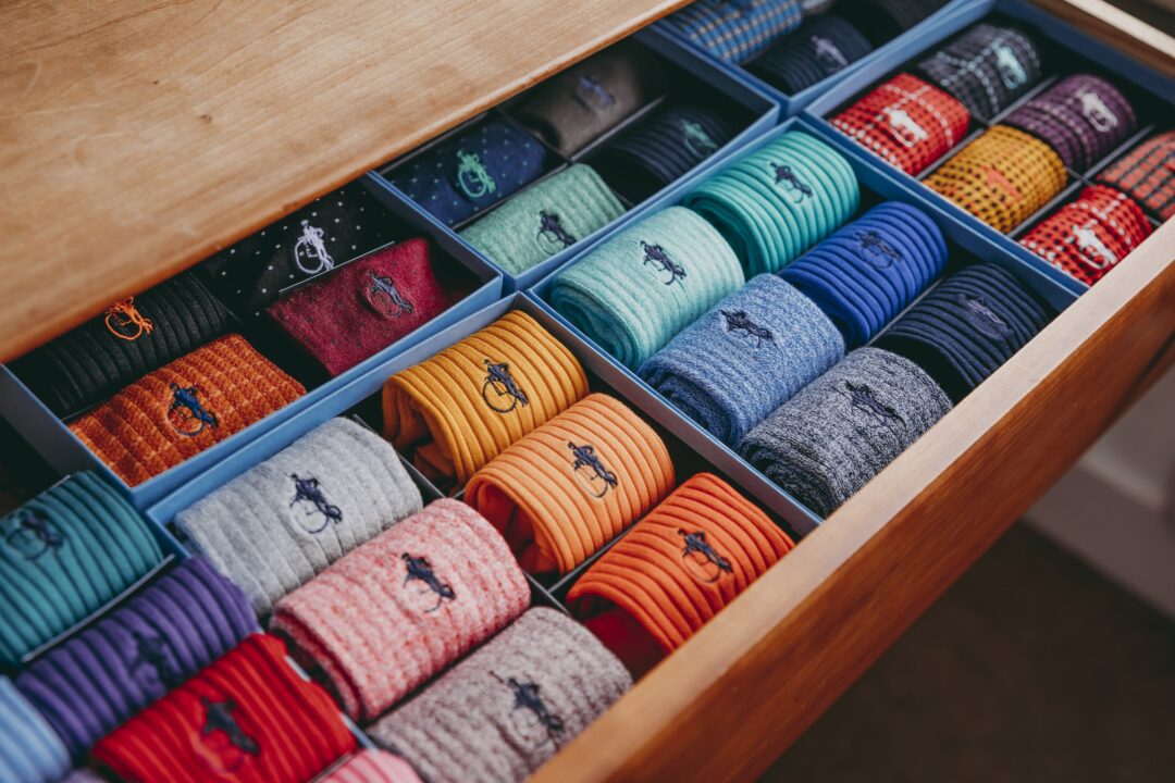 A drawer full of London Sock Company socks