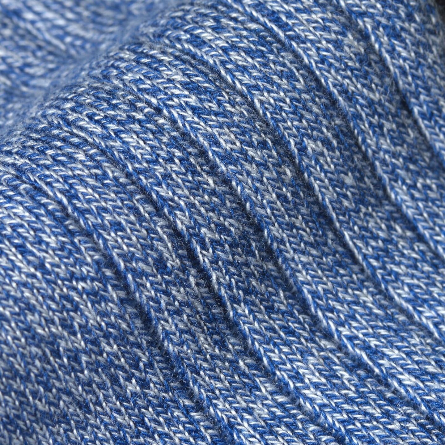 Close up of the Marl denim blue socks