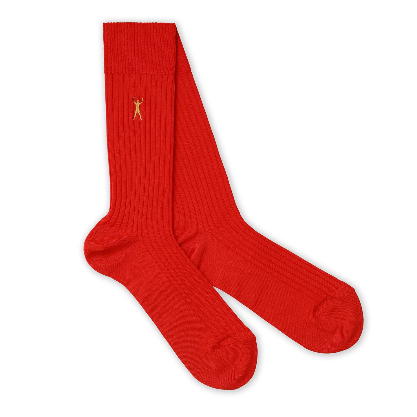 1 pair of Muhammad Ali socks in red with a gold logo