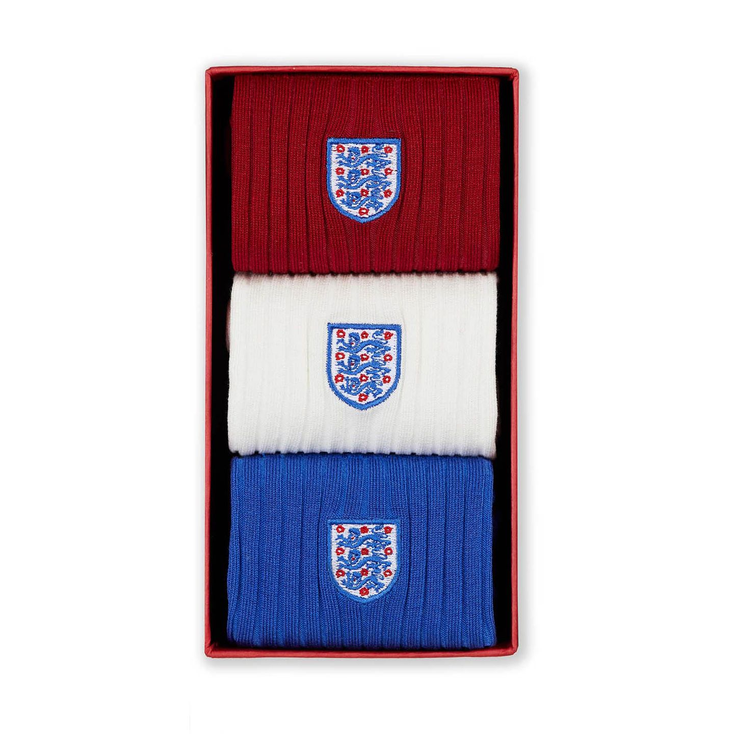 3 pair of england socks in a box