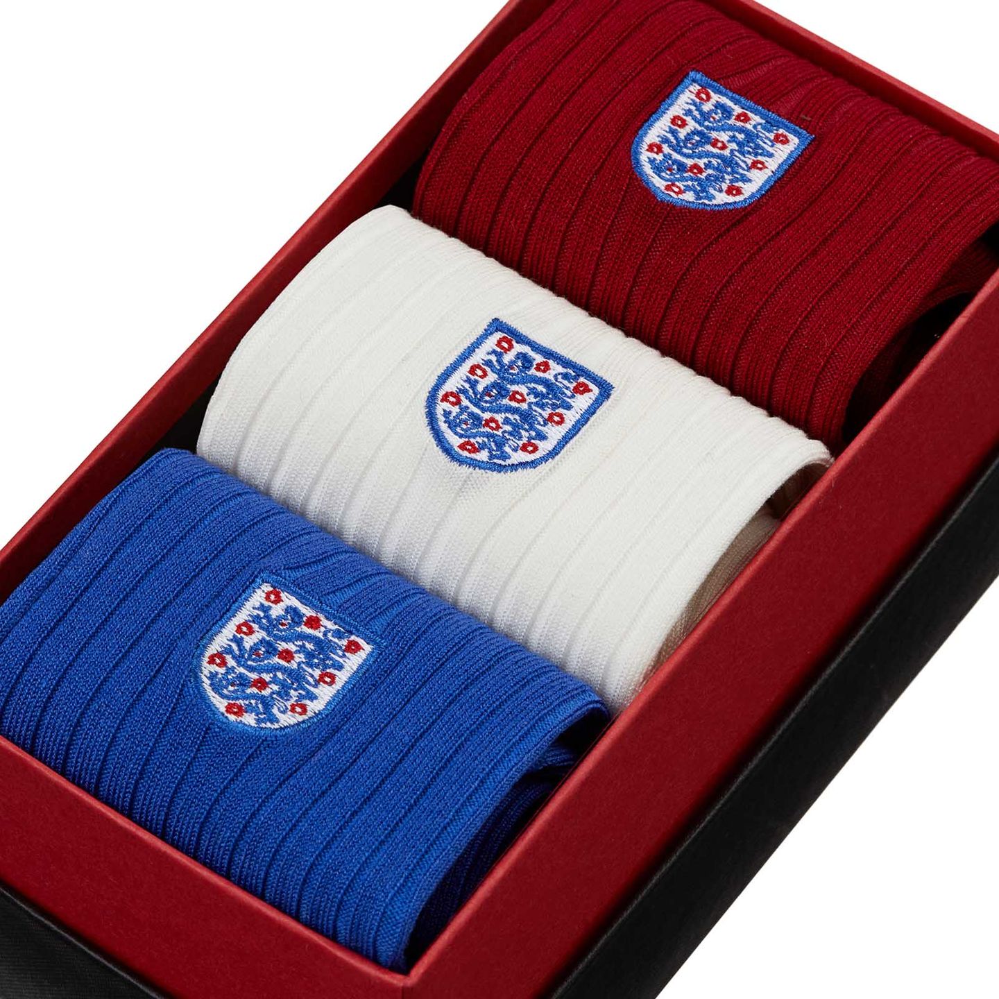 3 pairs of England socks in different colours