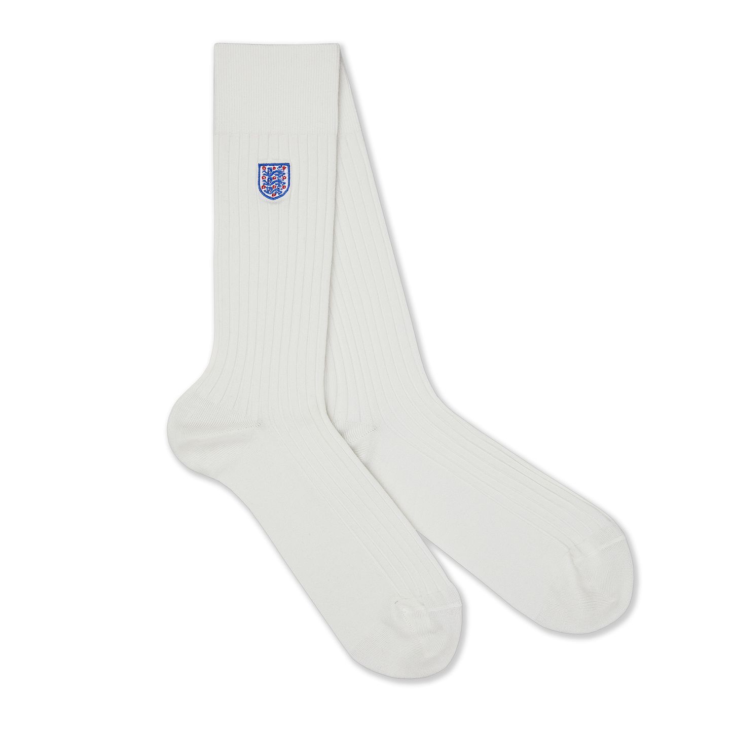 A pair of England socks in white