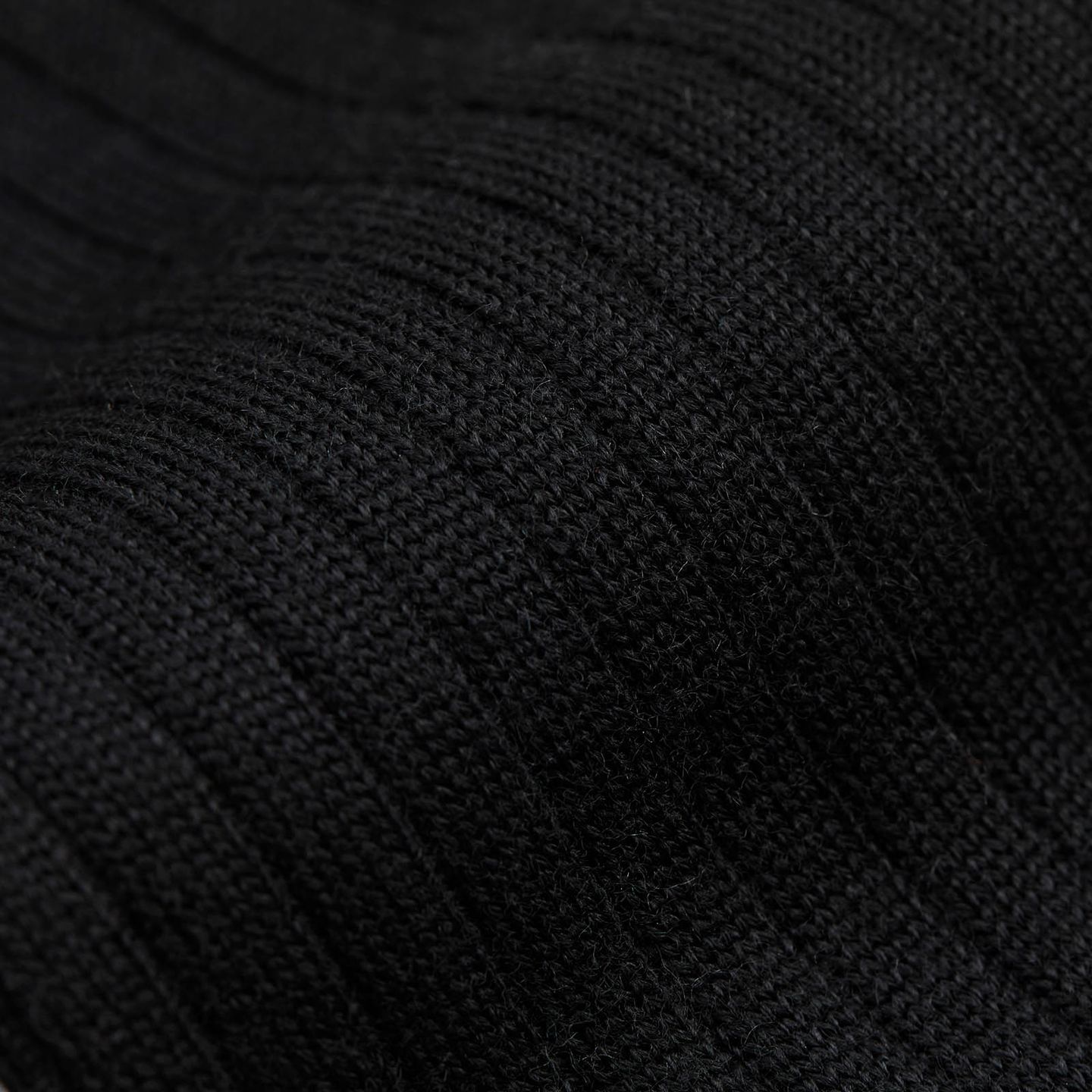 Close up of black merino wool socks