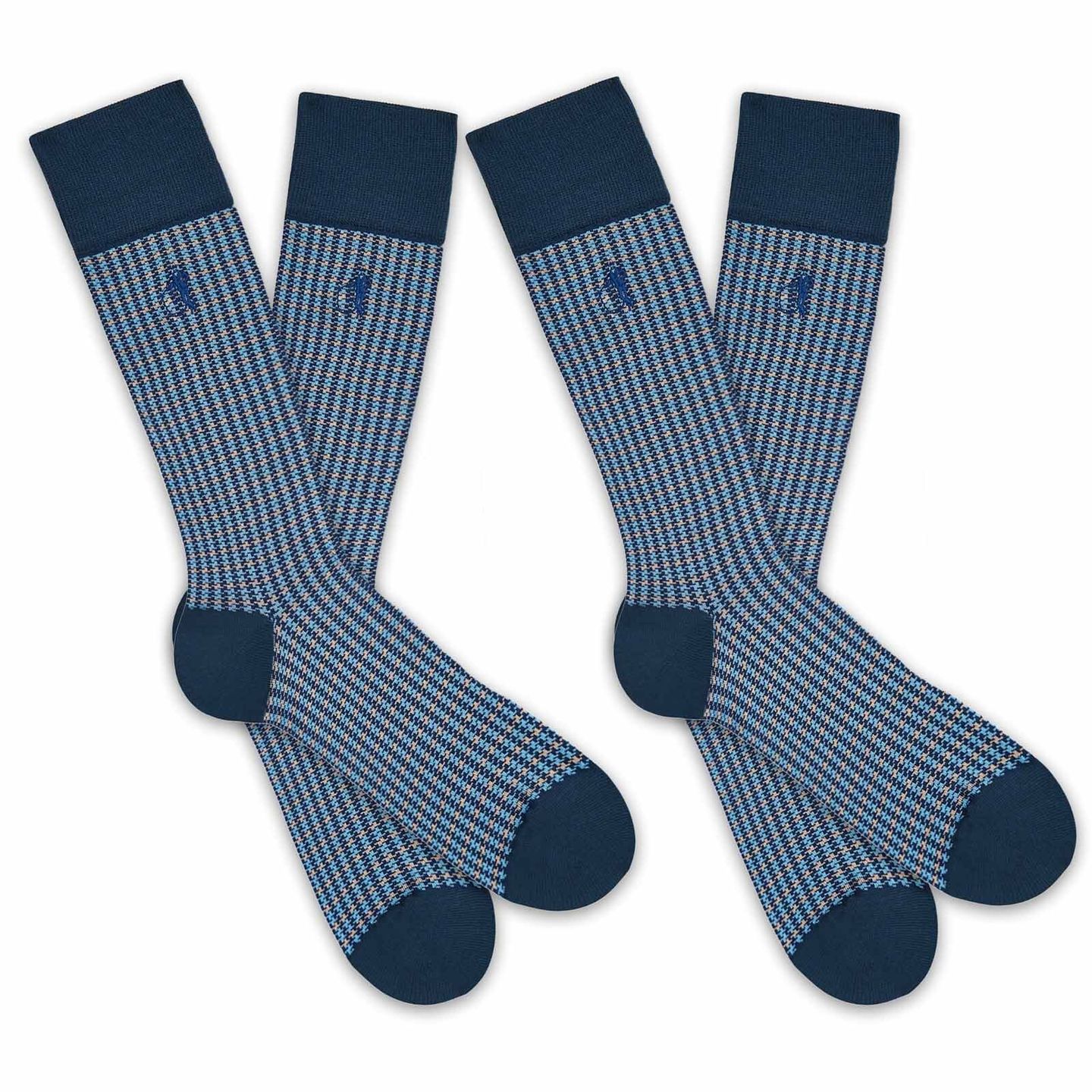2 pairs of navy blue patterned Shaken and Stirred socks