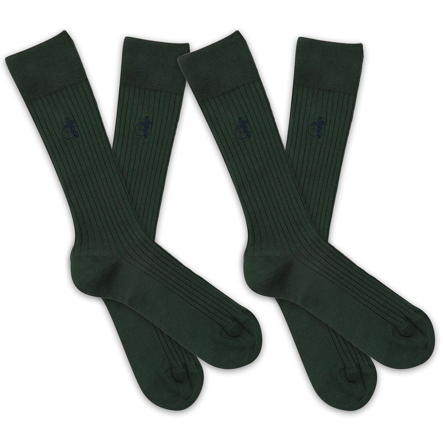 2 pairs of mens sartorial socks in simply racing green