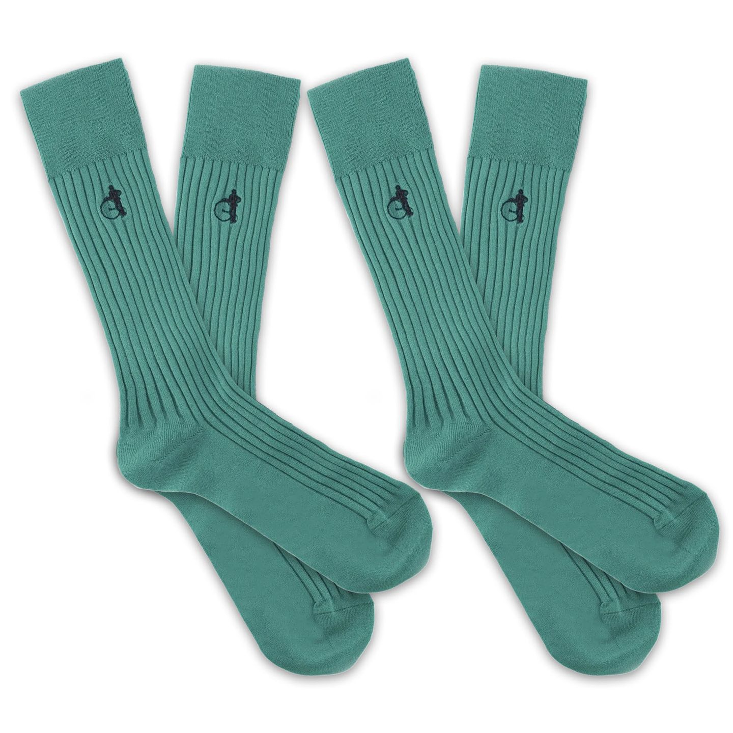 2 pairs of simply sartorial socks in teal