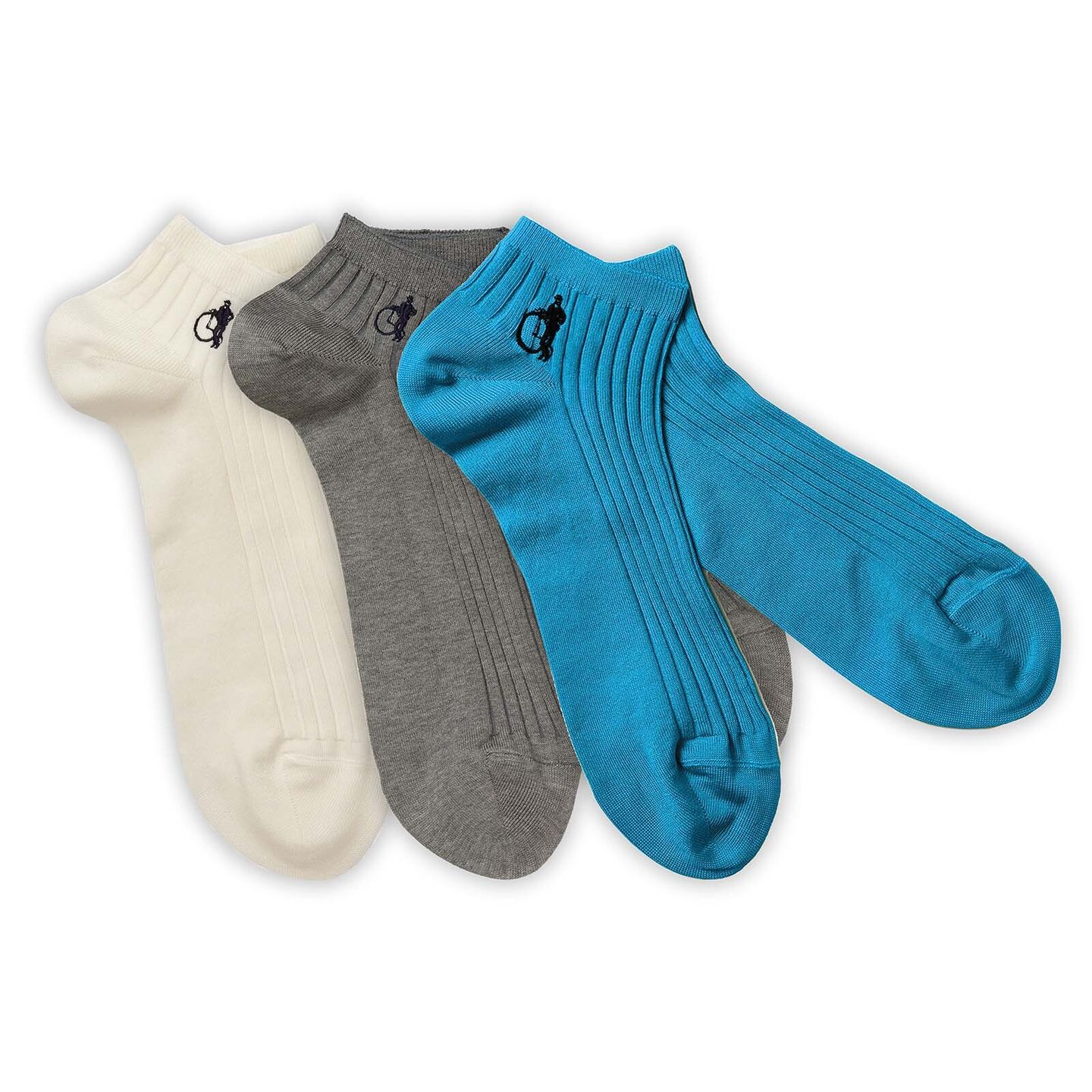 Simply Trainer Socks, Neutrals, 3 Pairs