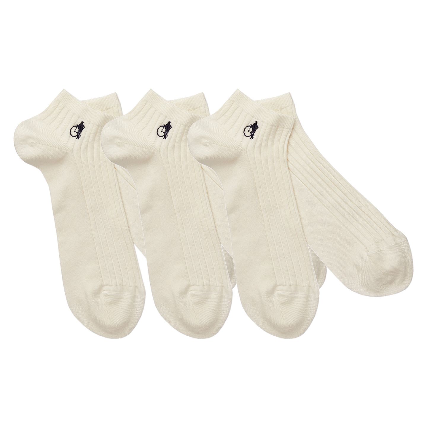 3 pairs of cream simply trainer socks