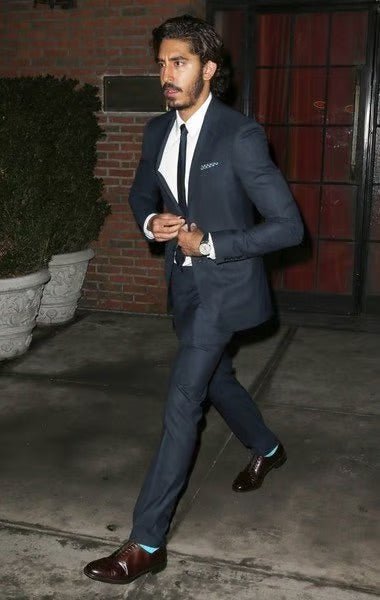 Actor Dev Patel spotted in Simply Sartorial in Olde Turquoise - London Sock Company