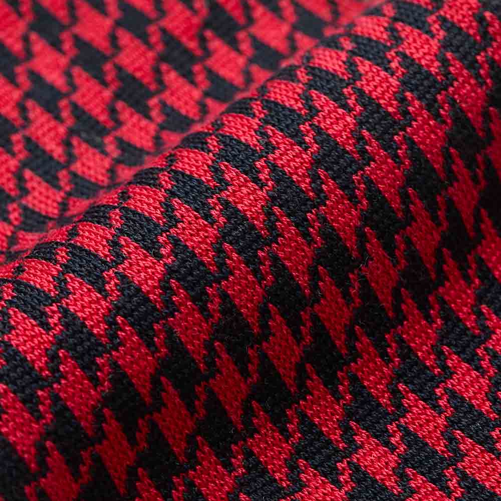 Houndstooth Style, 2-Pair, Red