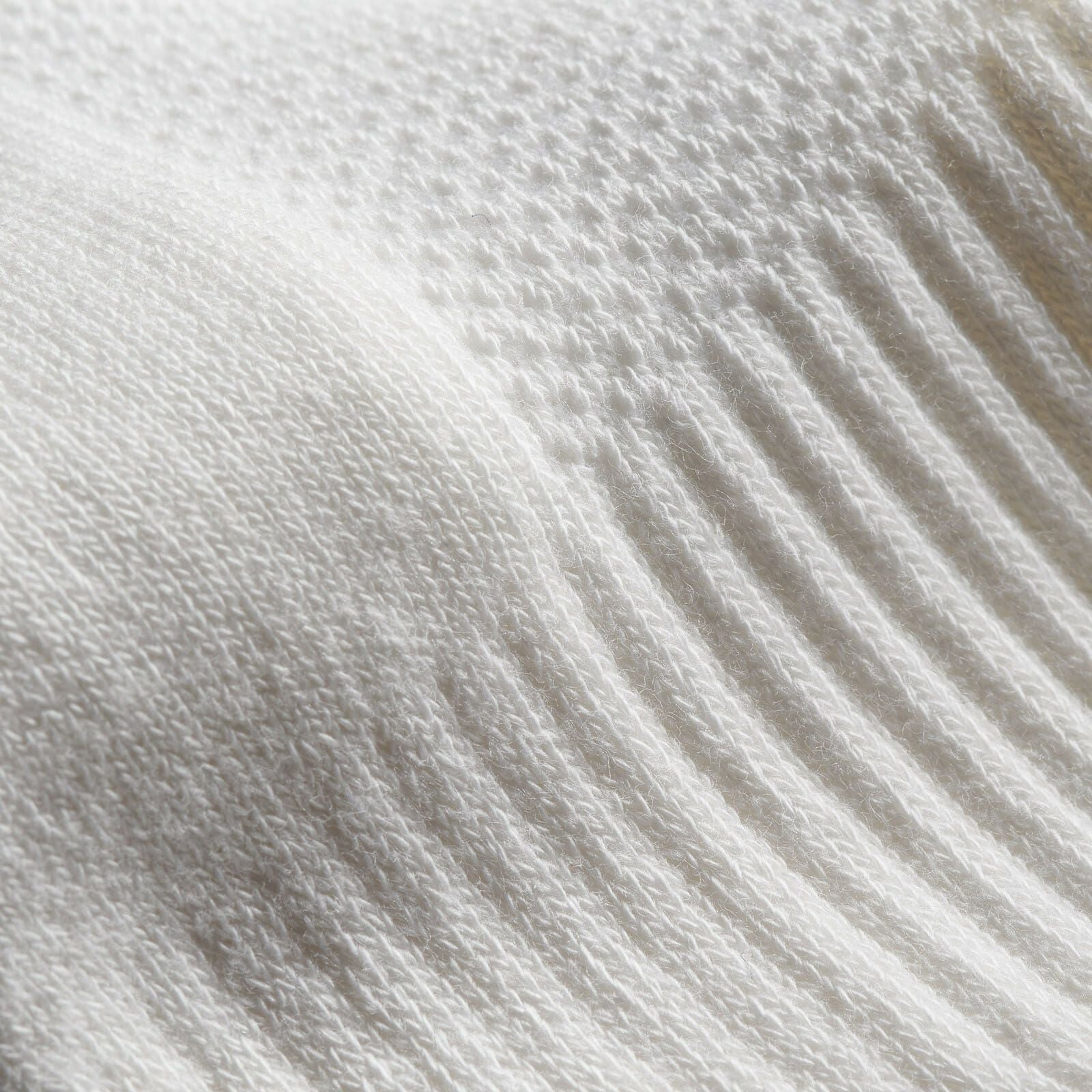 A close up of a white sock