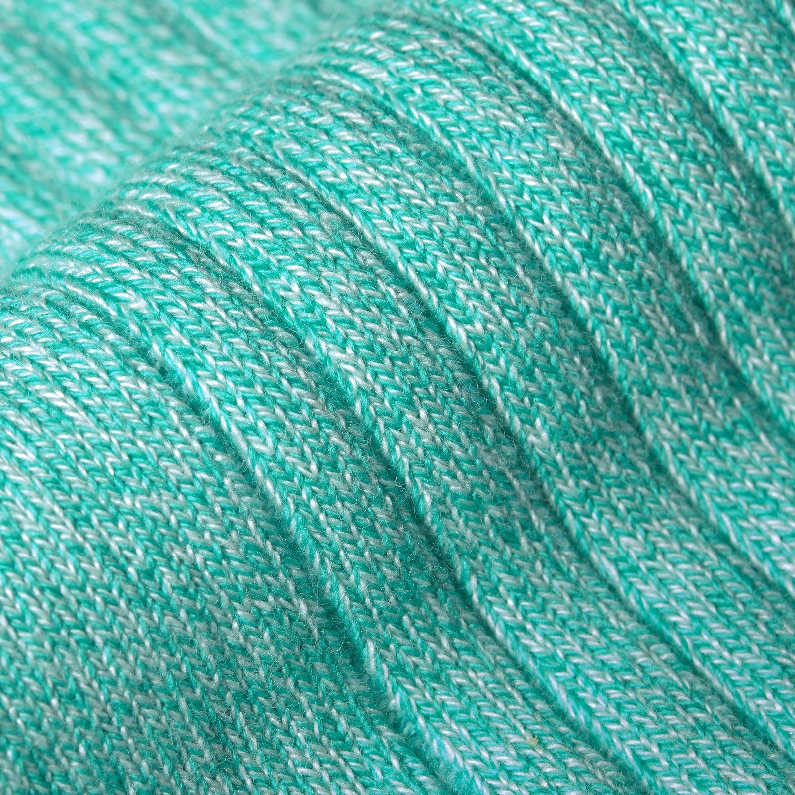 Close up of marl socks in aqua