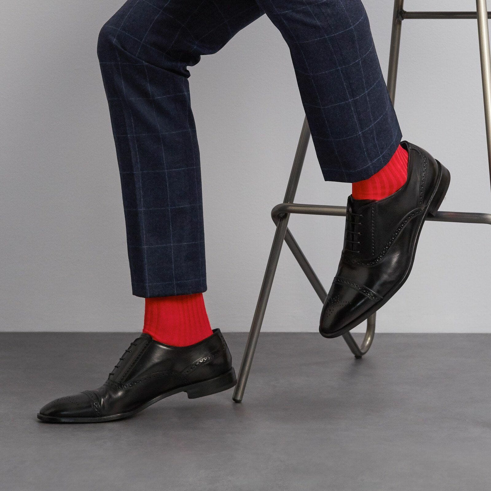 Red Simply Sartorial Socks