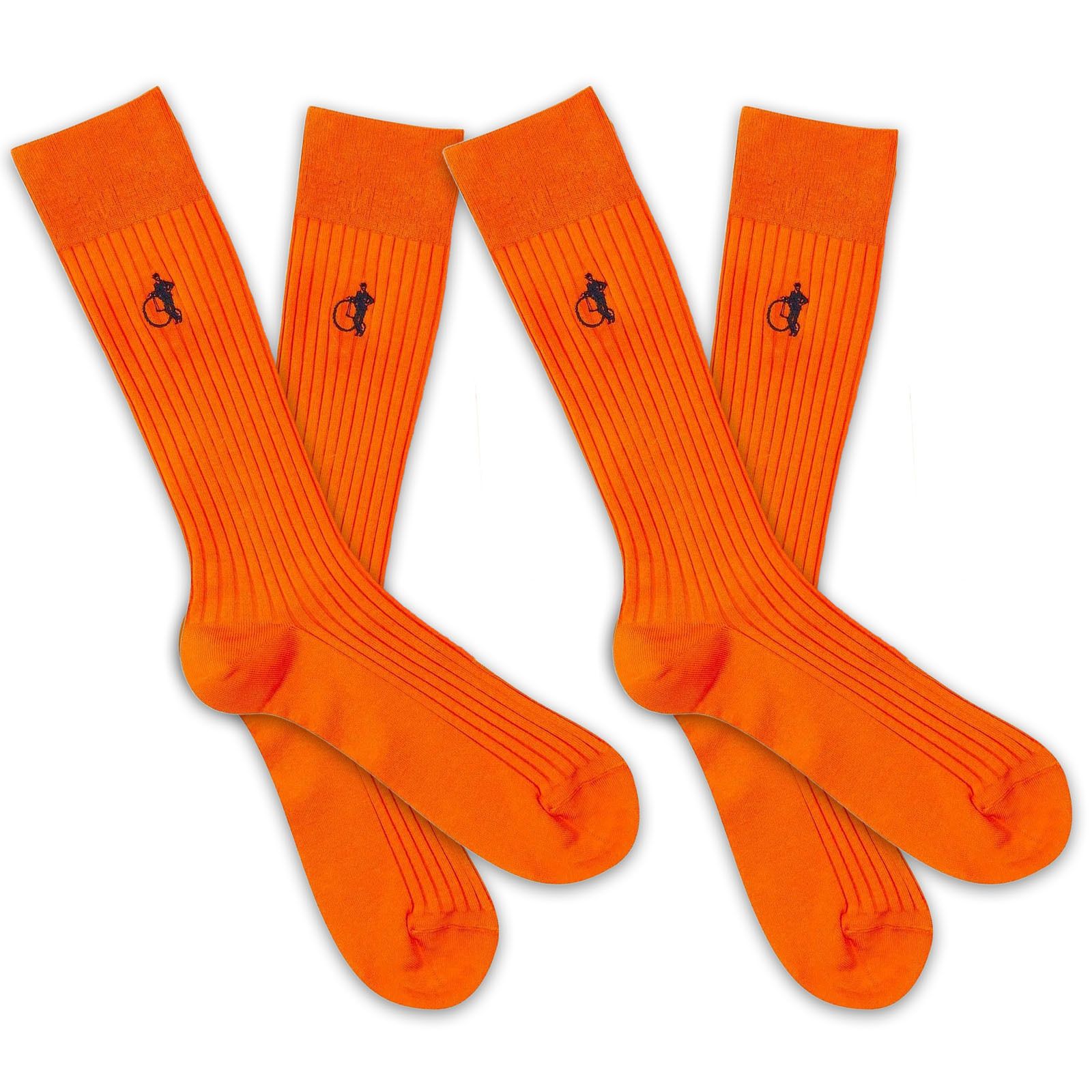 2 pairs of curious orange socks