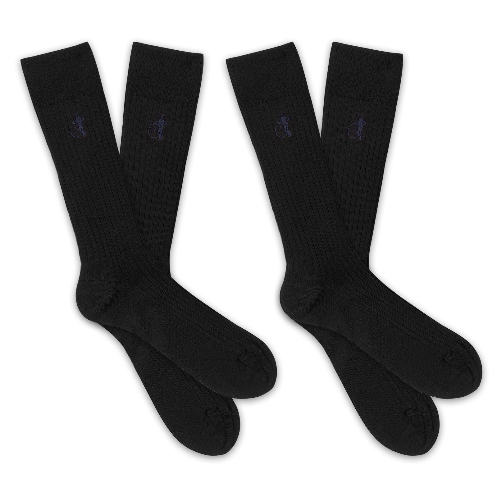 2 pair of black socks next to each other