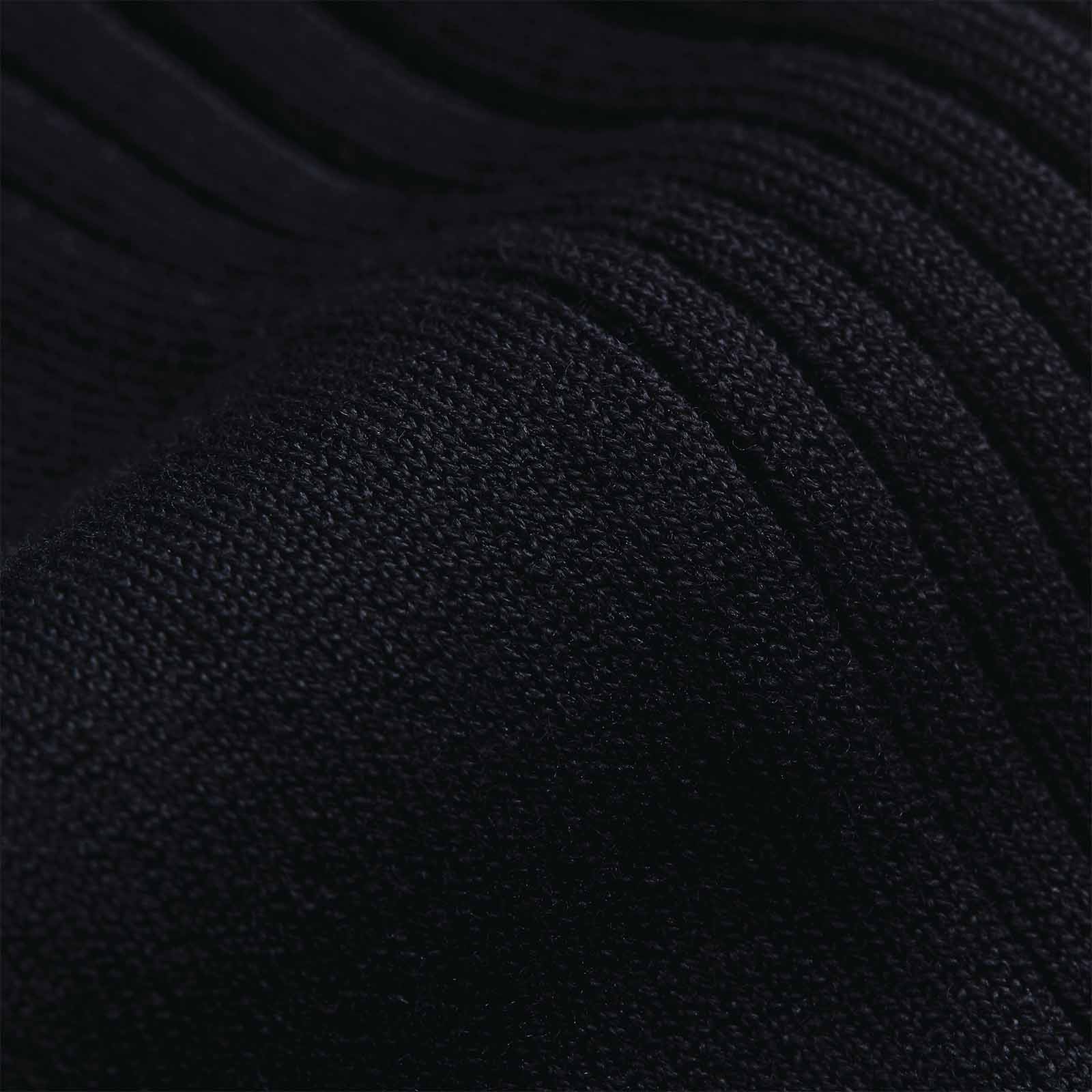 A close up of black socks