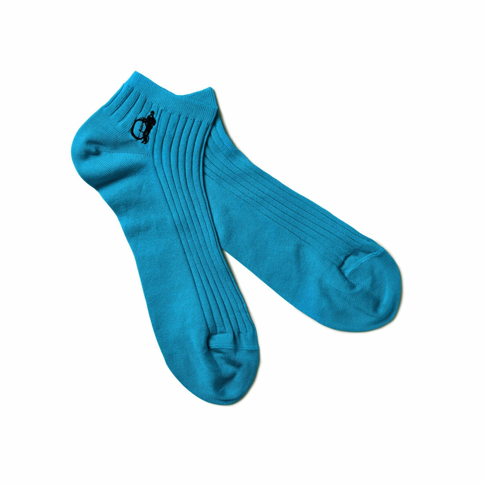 Turquoise blue trainer socks