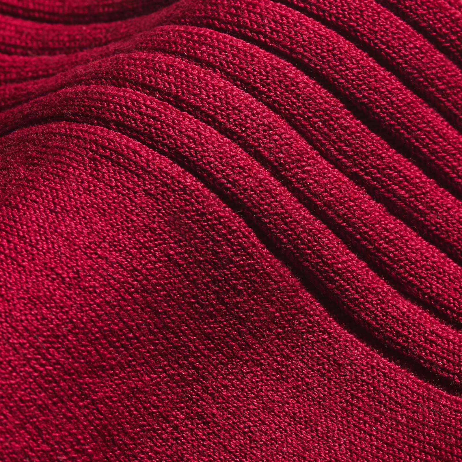 Close up of the ruby red mens sartorial socks