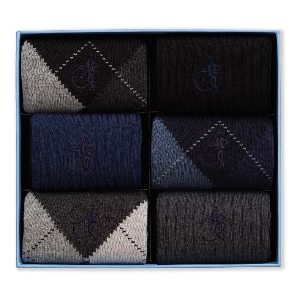 Argyle Style, 6 - Pair Box - London Sock Company