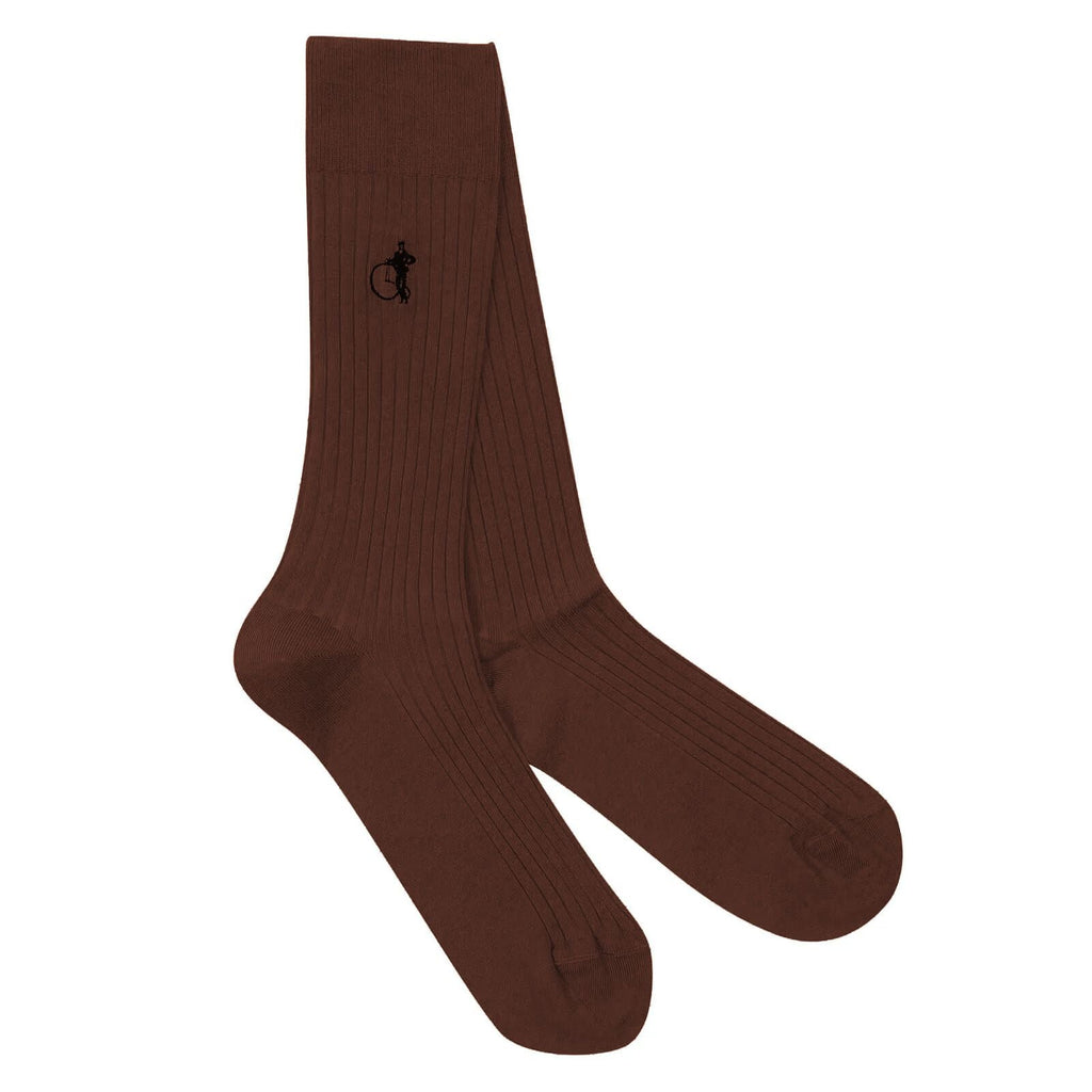 Simply Sartorial Socks SCK1-BROW-L45-48