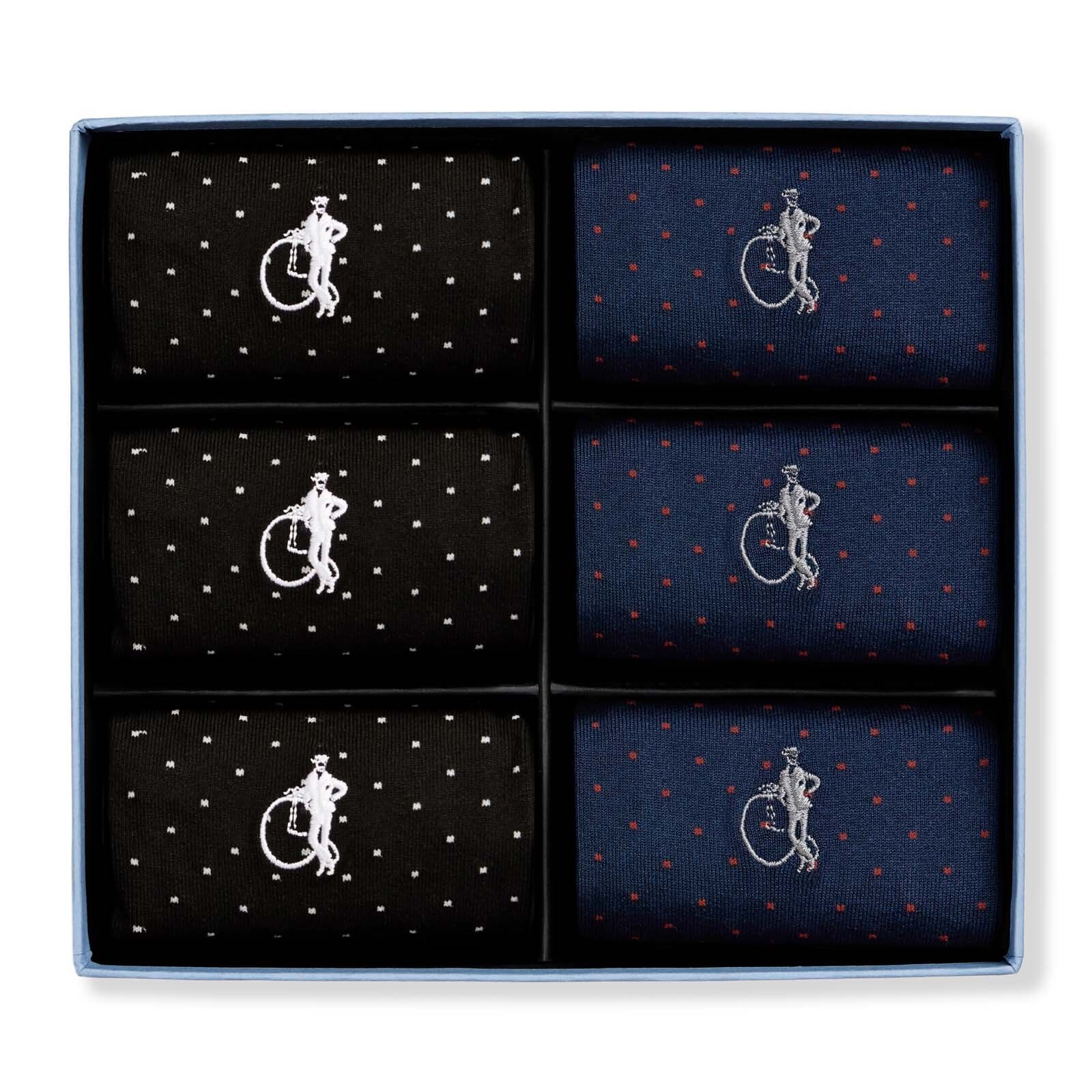 Classic Spots, 6 - Pair Box - London Sock Company