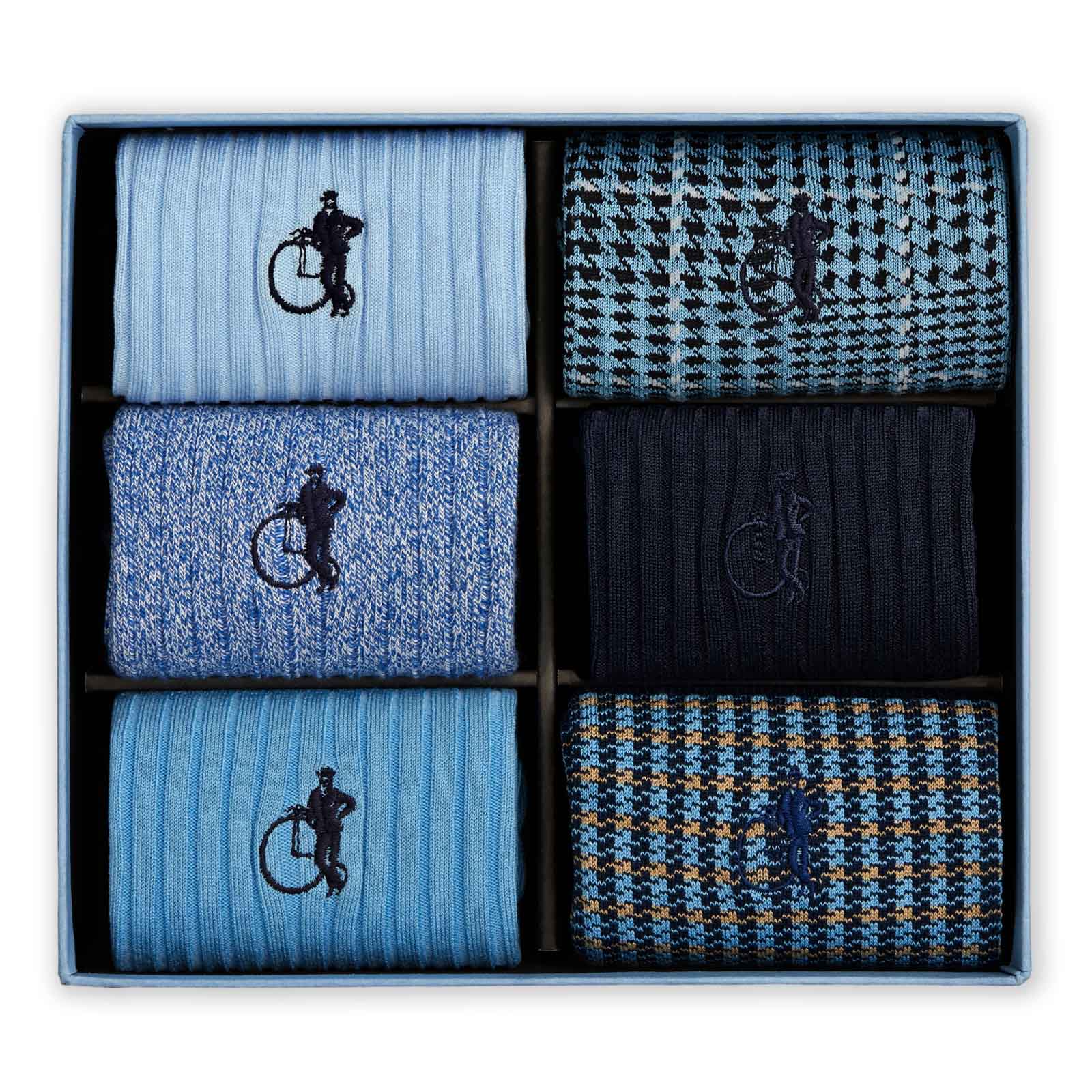 Dash of Class, Denim, 6 - Pair Box - London Sock Company