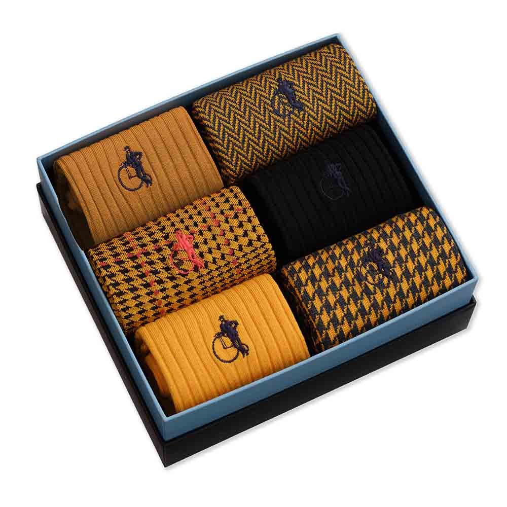 Dash of Class, Dijon, 6 - Pair Box - London Sock Company