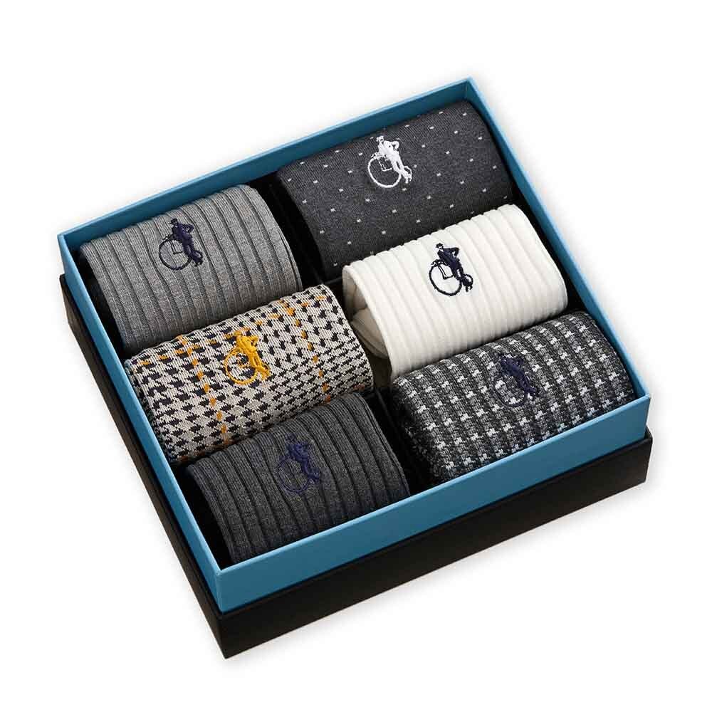 Dash of Class in Neutral, 6 - Pair Box - London Sock Company